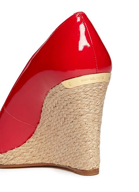 michael kors red wedges|michael kors women's wedge sneakers.